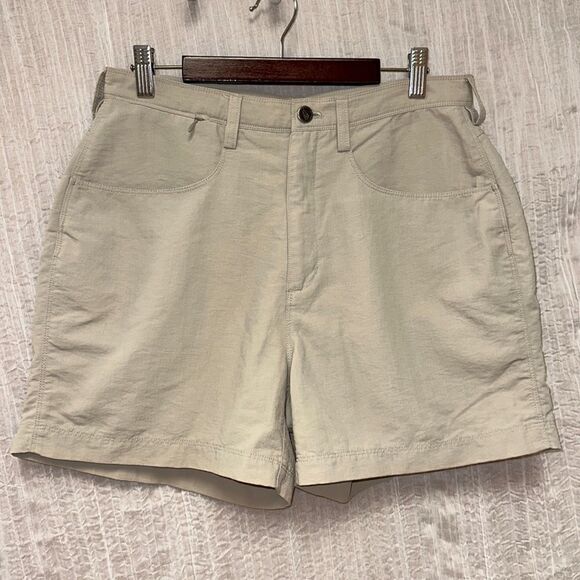The North Face 10 Tan Lightweight Nylon 4” Hiking 5 pocket Outdoor Shorts - Picture 1 of 15